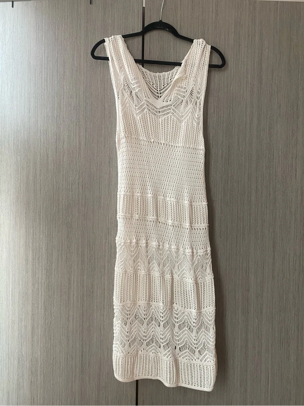Abercrombie & Fitch Cream Crochet Cocktail Dress